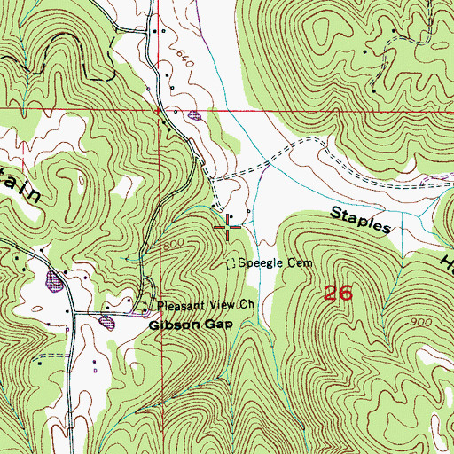 Topographic Map of Speegle Spring, AL