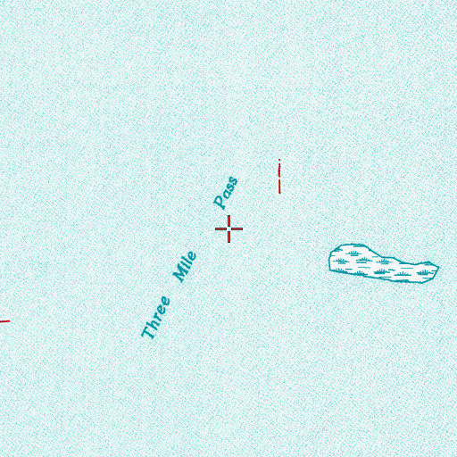 Topographic Map of Three Mile Pass, LA