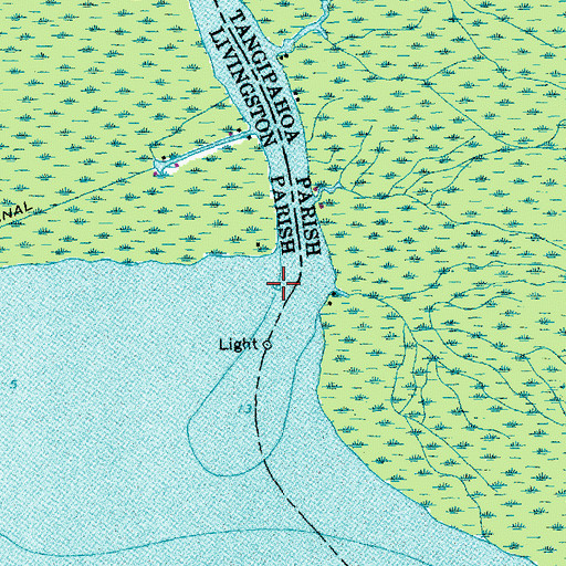Topographic Map of Tickfaw River, LA
