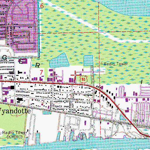 Topographic Map of Tiger Island, LA