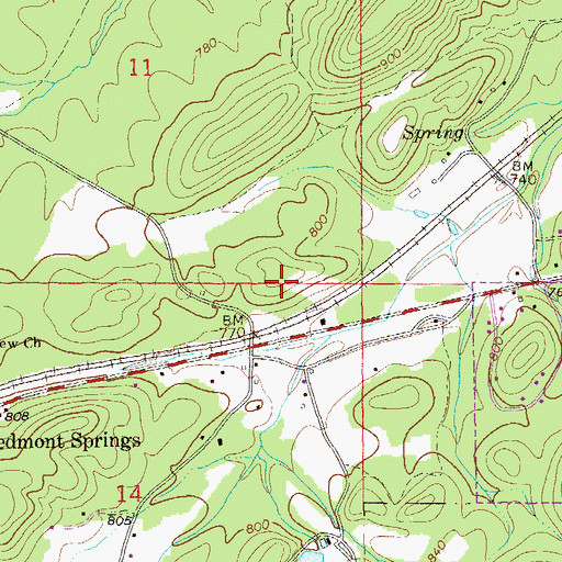 Topographic Map of Bald Hornet, AL