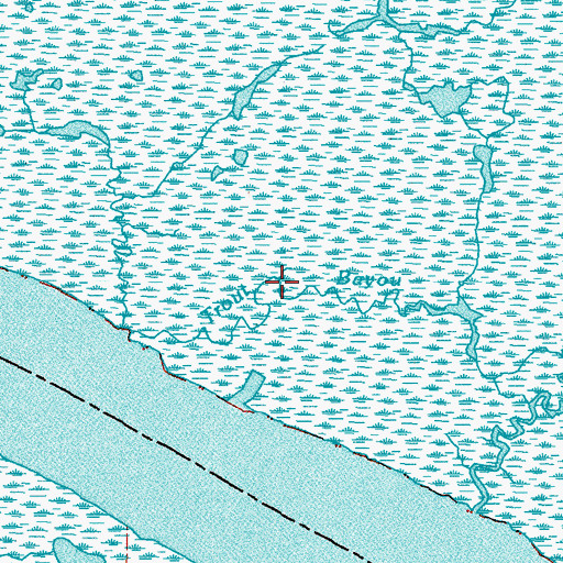 Topographic Map of Trout Bayou, LA