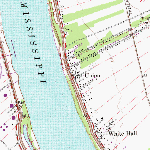 Topographic Map of Union, LA