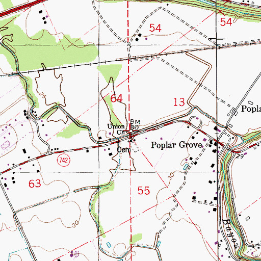 Topographic Map of Union Church, LA