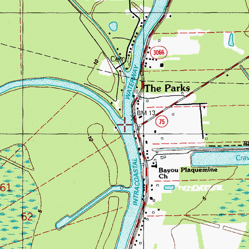 Topographic Map of Upper Grand River, LA