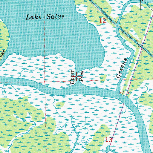 Topographic Map of Upper Pass, LA