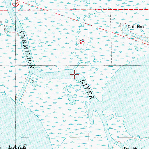 Topographic Map of Vermilion River, LA