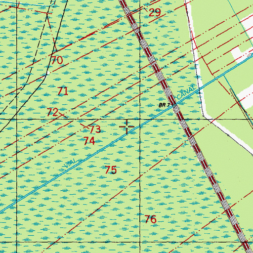 Topographic Map of Vial Canal, LA