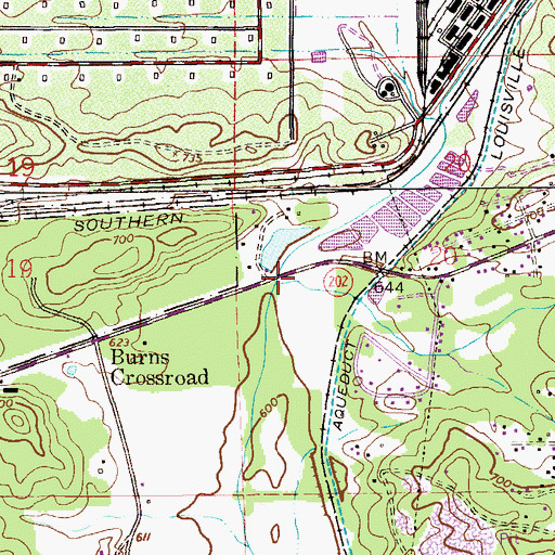 Topographic Map of Castleberry Branch, AL