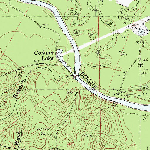 Topographic Map of Wash Branch, LA