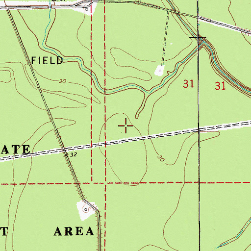 Topographic Map of Washington Oil and Gas Field, LA