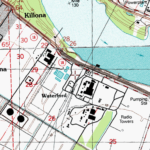 Topographic Map of Waterford, LA