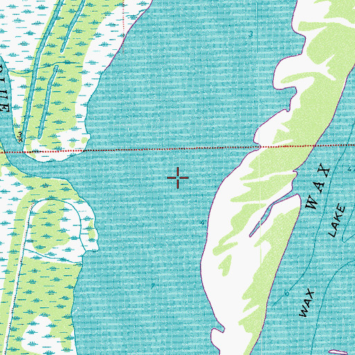 Topographic Map of Wax Lake, LA