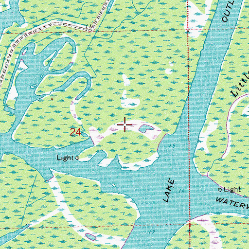 Topographic Map of Wax North Channel, LA