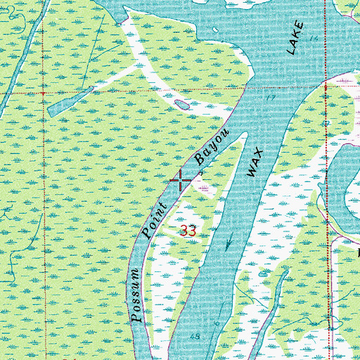 Topographic Map of Wax South Channel, LA
