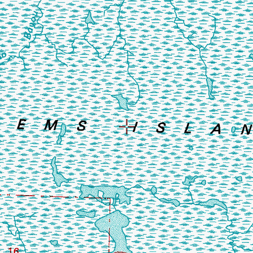 Topographic Map of Weems Island, LA