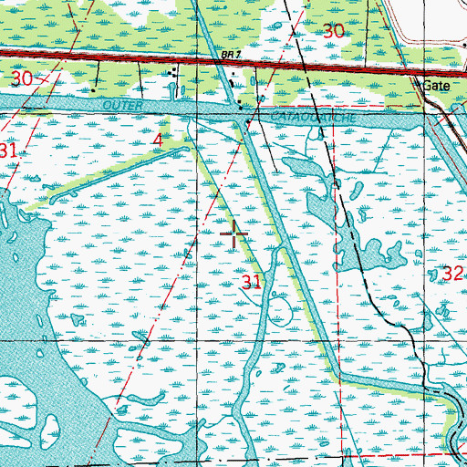 Topographic Map of West Avondale Gas Field (historical), LA