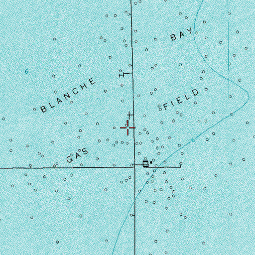 Topographic Map of West Cote Blanche Bay Oil and Gas Field, LA