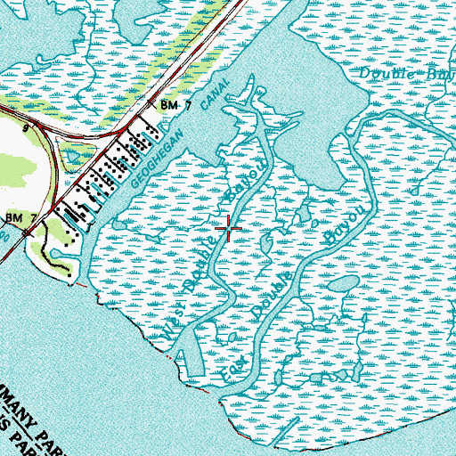 Topographic Map of West Double Bayou, LA