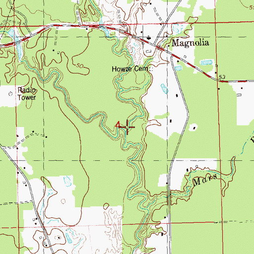 Topographic Map of West Hog Branch, LA