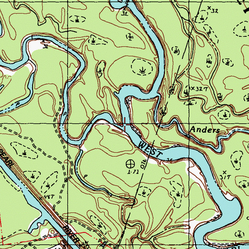 Topographic Map of Wilson Slough, LA