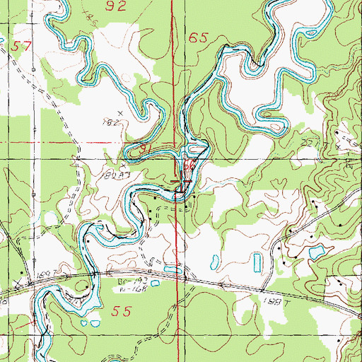Topographic Map of Woodland Creek, LA