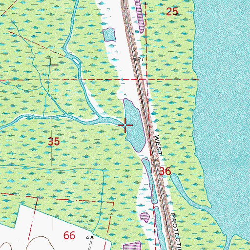 Topographic Map of Yellow Bayou, LA