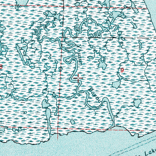 Topographic Map of Yousan Bayou, LA