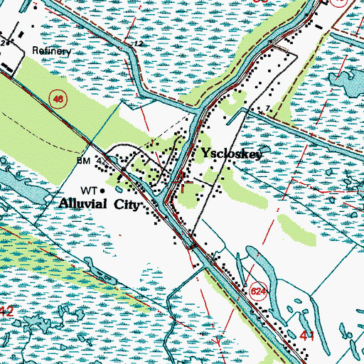 Topographic Map of Yscloskey, LA