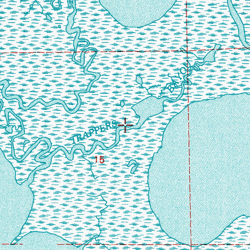 Topographic Map of Trappers Bayou, LA