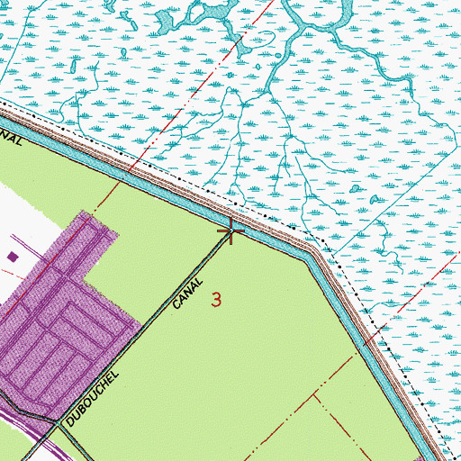 Topographic Map of Dubouchel Canal, LA