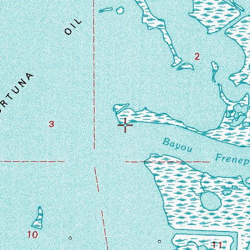 Topographic Map of Frenepiquant Bayou, LA