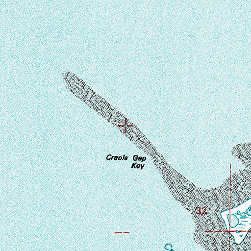 Topographic Map of Creole Gap Key, LA
