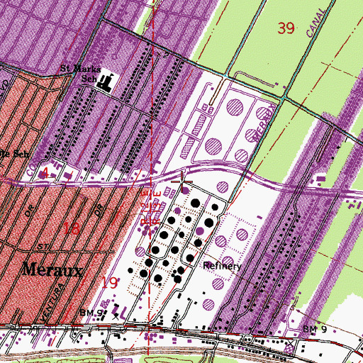 Topographic Map of Ward H, LA