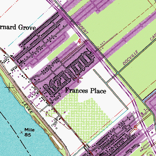 Topographic Map of Ward I, LA