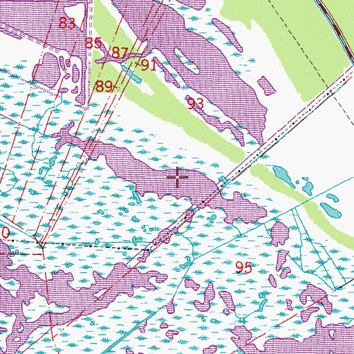 Topographic Map of Ward K, LA