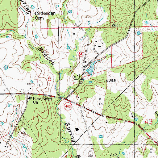 Topographic Map of Ward Six, LA