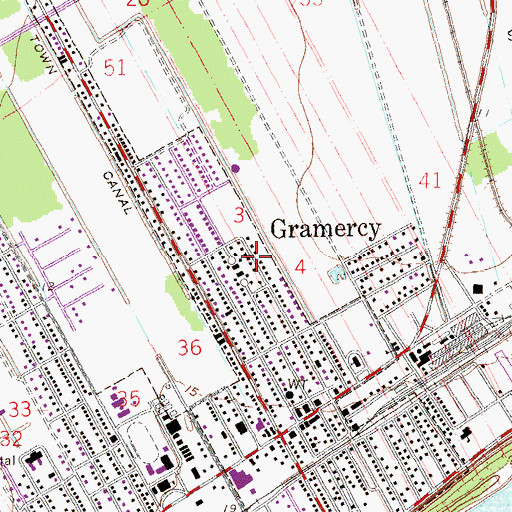 Topographic Map of Ward One, LA