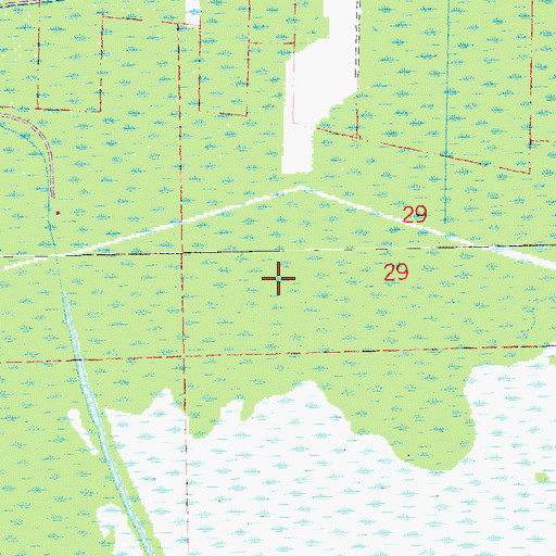 Topographic Map of Ward Two, LA