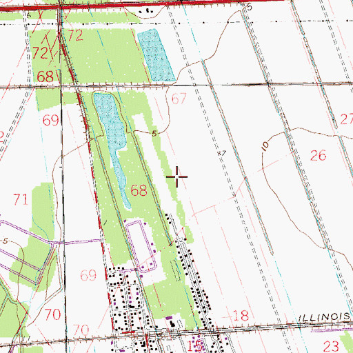 Topographic Map of Ward Six, LA