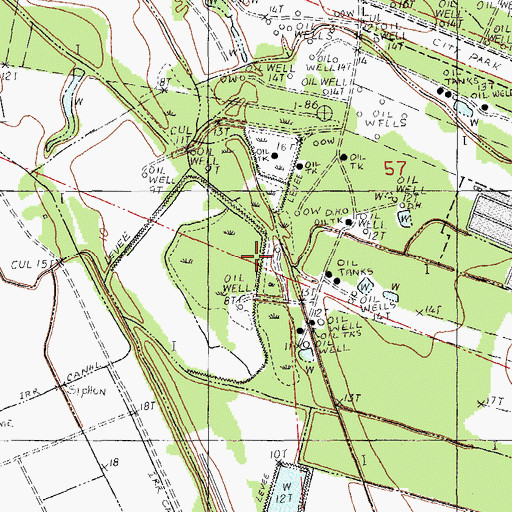 Topographic Map of Ward Two, LA
