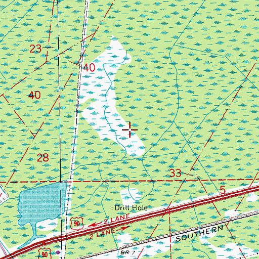 Topographic Map of Ward Eight, LA