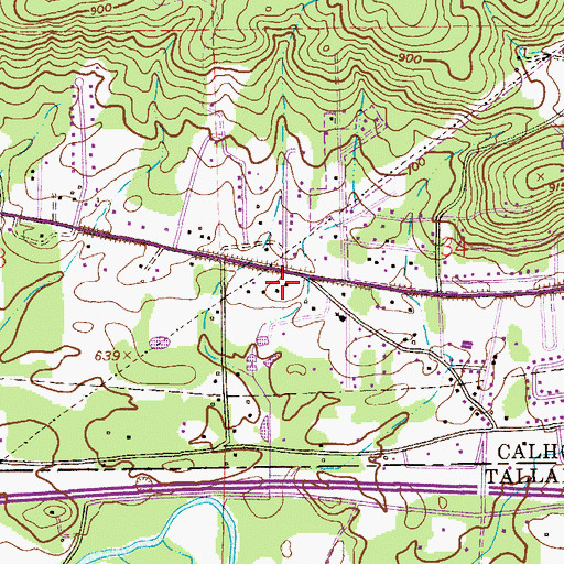Topographic Map of Knoxville, AL
