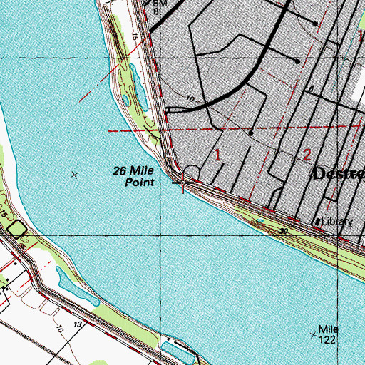Topographic Map of Twentysix Mile Point, LA
