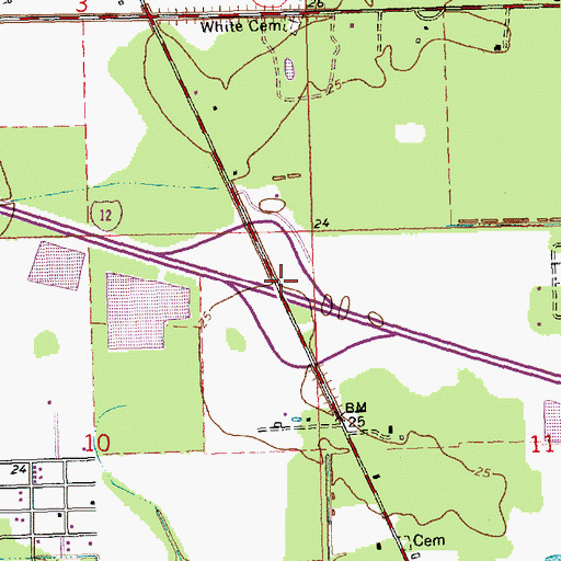 Topographic Map of Interchange 56, LA