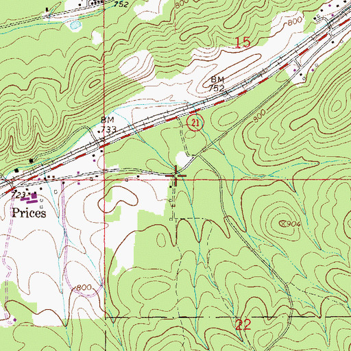 Topographic Map of Midway (historical), AL
