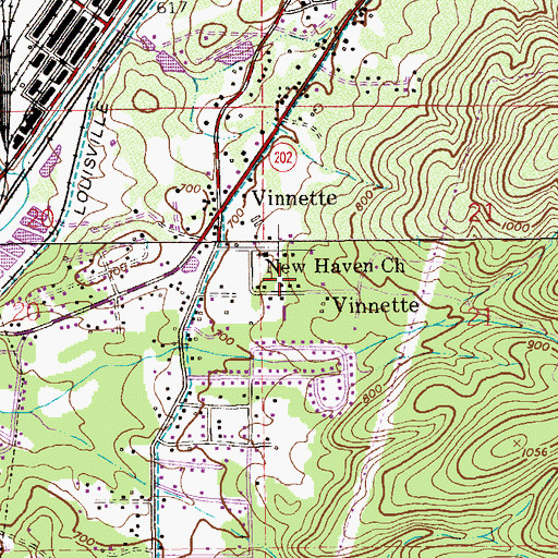 Topographic Map of New Haven, AL