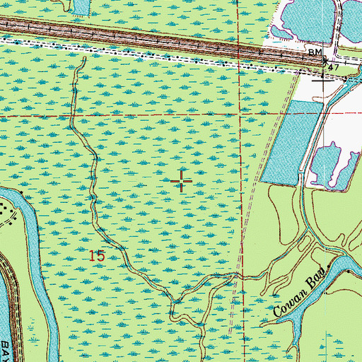 Topographic Map of Bayou Courtableau Gas Field, LA
