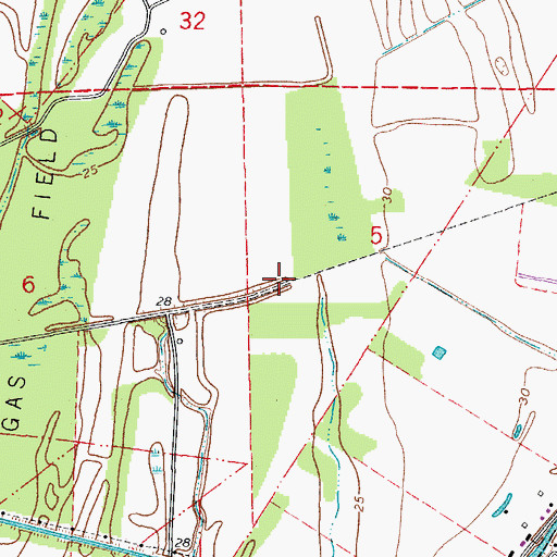 Topographic Map of Kerne (historical), LA