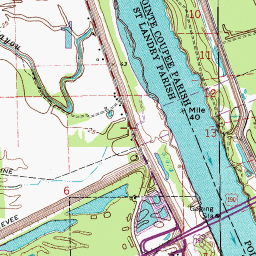Topographic Map of Krotz Springs School (historical), LA